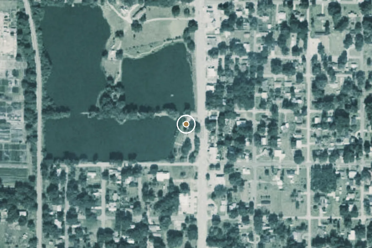 Aerial view of Fort Meade Patterson Park Public Boat Ramp - No Gasoline Engines
