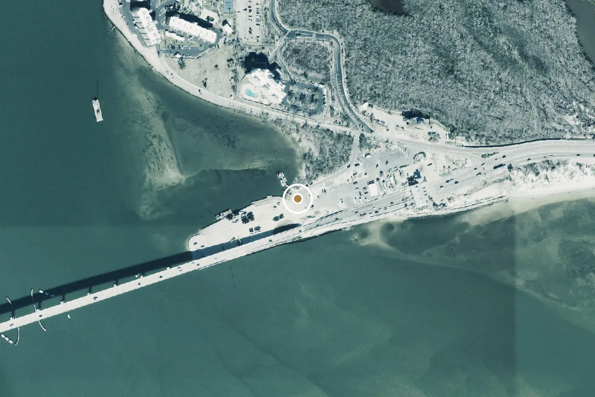 Aerial view of Frizzell-Kontinos Boat Ramp at Punta Rassa
