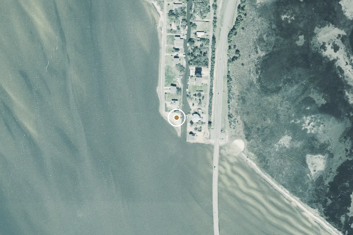 Aerial view of Garcon Point Public Boat Ramp