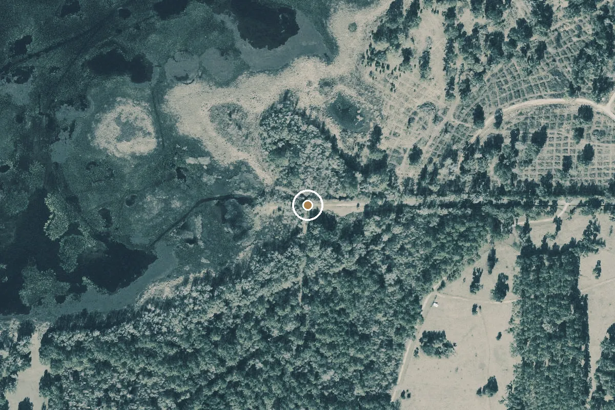 Aerial view of Gardner Landing Primitive Canoe Access