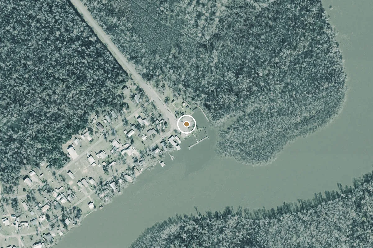 Aerial view of Gaskin Park Public Boat Ramp