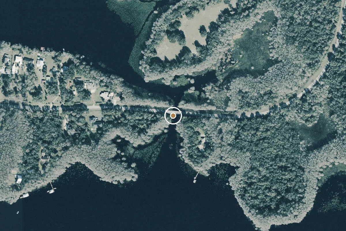 Aerial view of Gobbler Drive Roadside Park Primitive Ramp (Canoe Access)