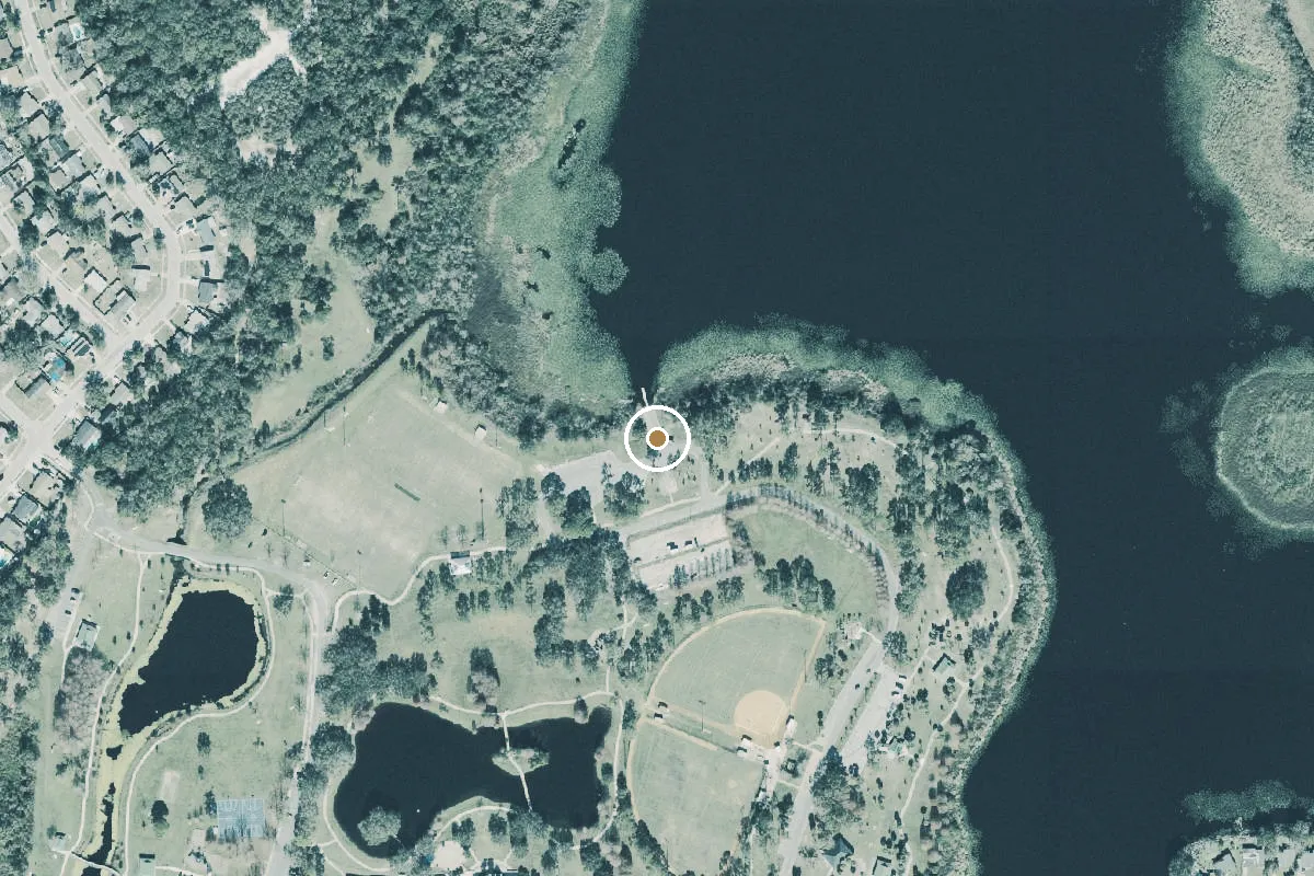 Aerial view of Gordon Barnett Park Boat Ramp