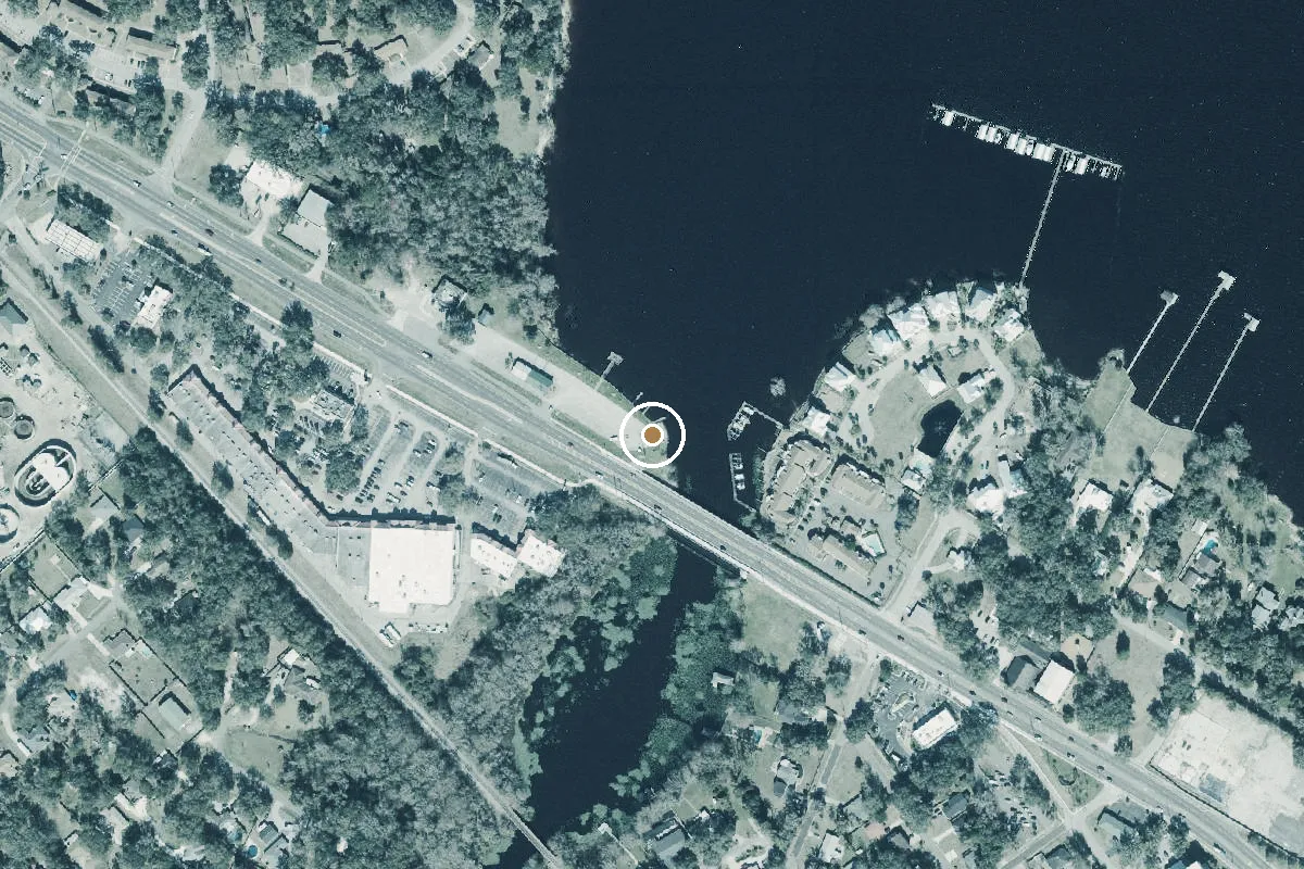 Aerial view of Governor's Creek Public Boat Ramp