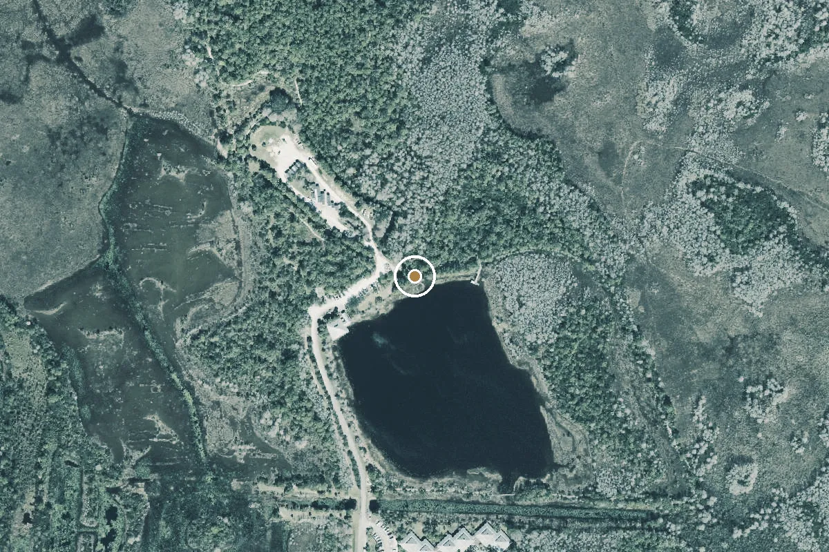 Aerial view of Grassy Waters Preserve Gator Lake Paddlecraft Access