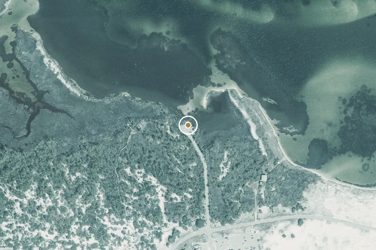 Aerial view of Gulf Islands National Seashore - Perdido Key - Johnson Beach (Very Small Boats Only)