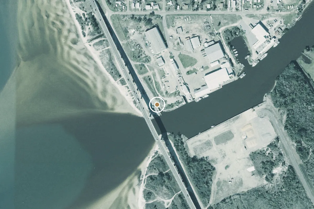 Aerial view of Highland View Public Boat Ramp