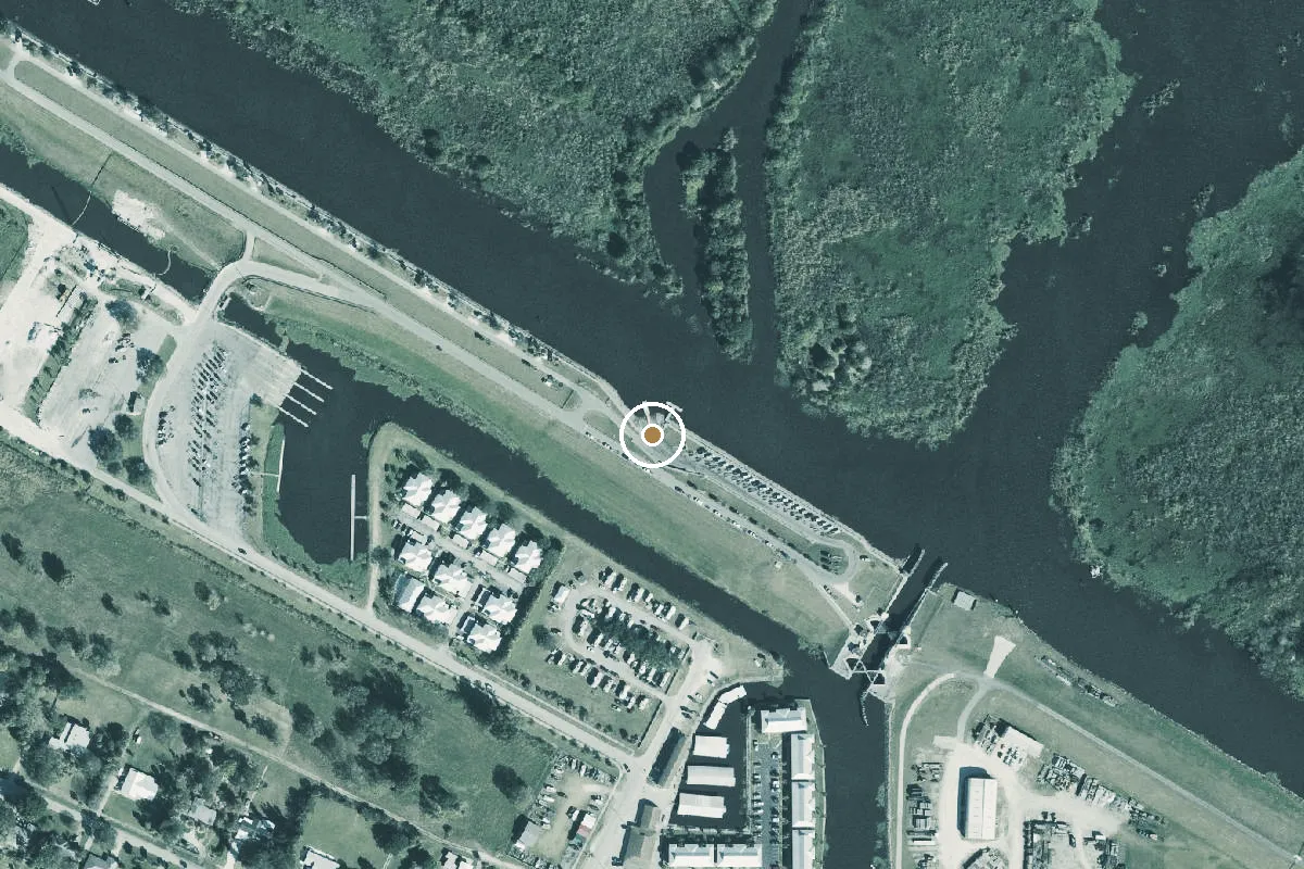 Aerial view of Hoover Dike Road City Ramp