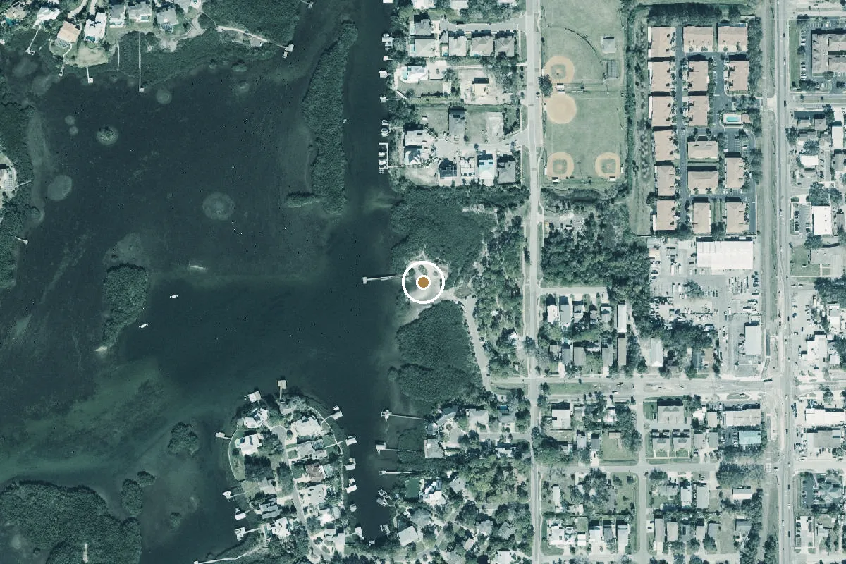 Aerial view of H.S. ""Pop"" Stansell Memorial Park (Non-Motorized Boat Launch Beach