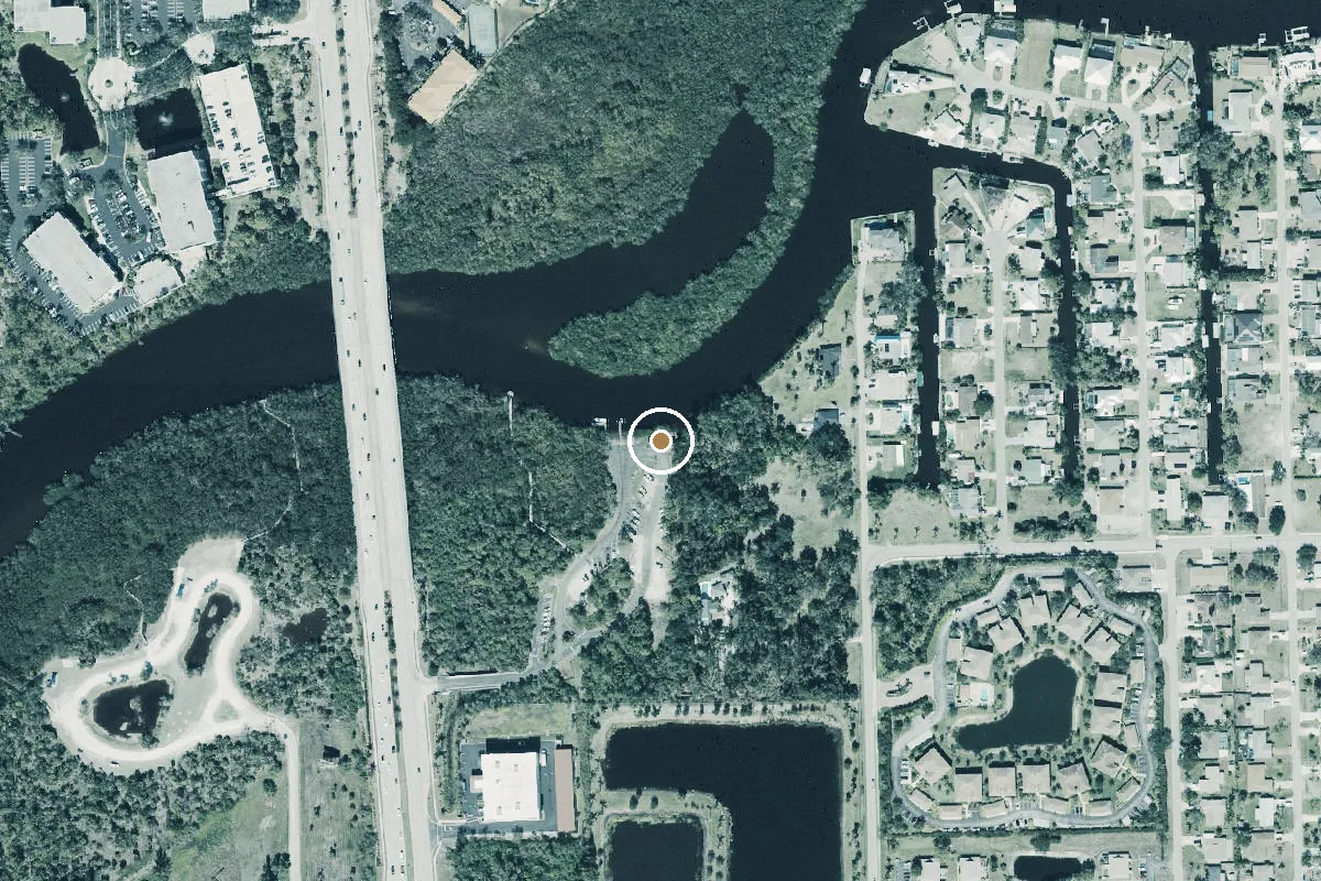 Aerial view of Imperial River Canoe & Kayak Launch