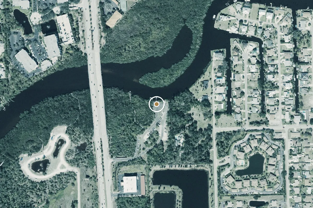 Aerial view of Imperial River Public Boat Ramp
