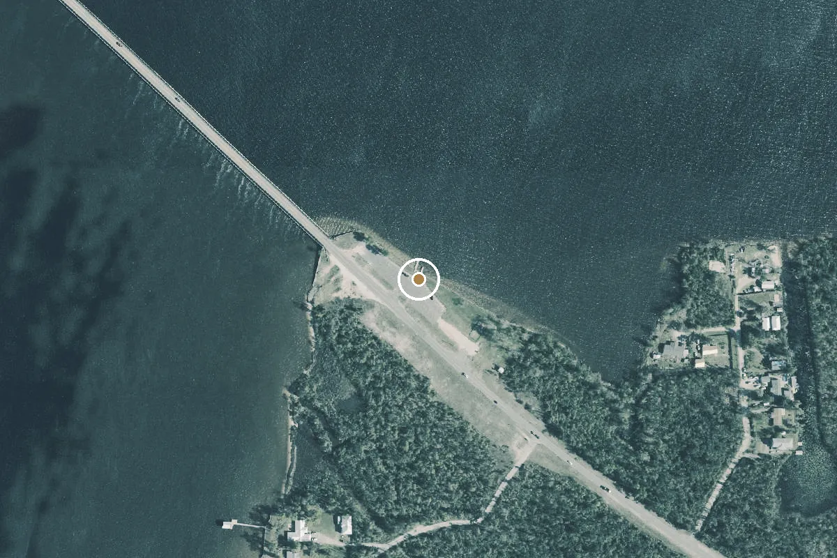 Aerial view of Ira Hutchinson Park and Public Boat Ramp
