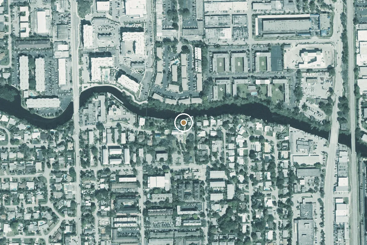 Aerial view of Island City Park Canoe/Kayak Launch