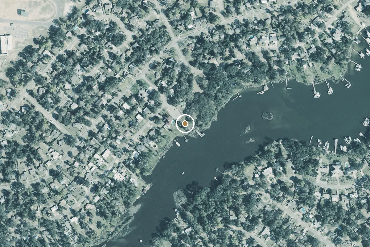 Aerial view of Jaunita Williams Park Kayak Launch Dock