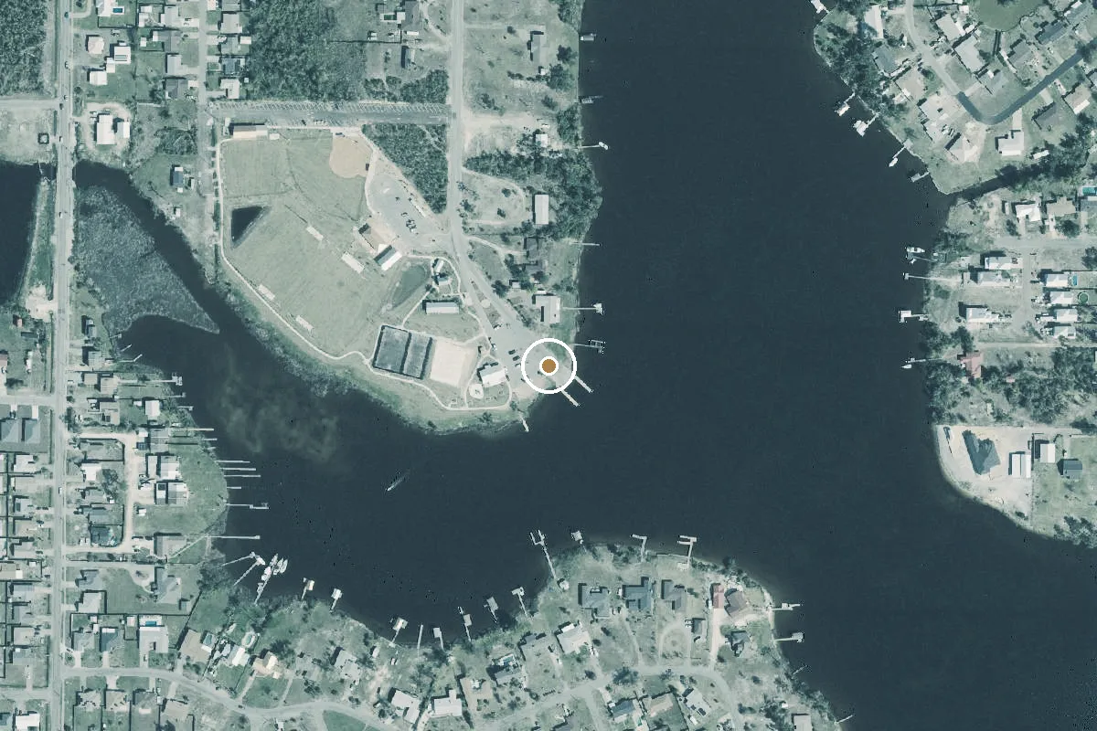 Aerial view of John B. Gore Park Public Boat Ramp