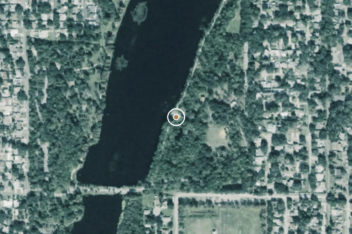 Aerial view of John S. Taylor Park Non-Motorized Boat Ramp