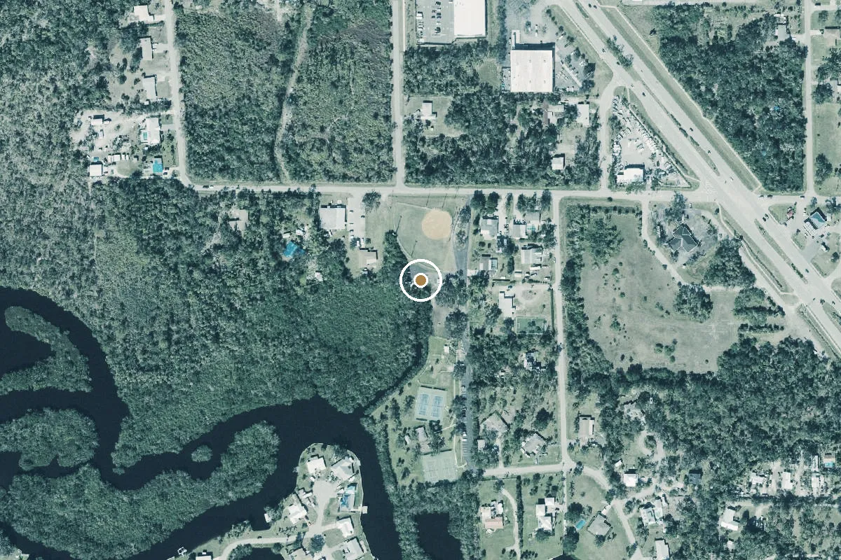 Aerial view of Judd Community Park Kayak Launch
