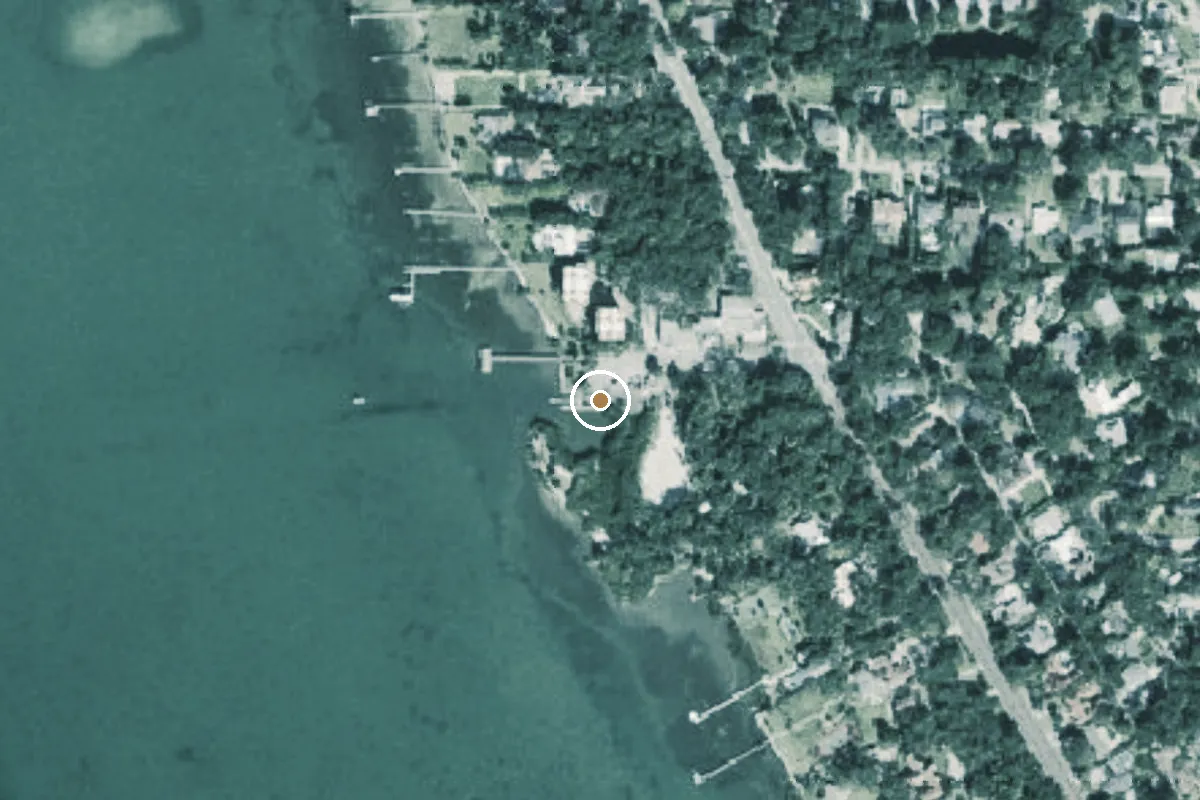 Aerial view of Jungle Prada Boat Ramp