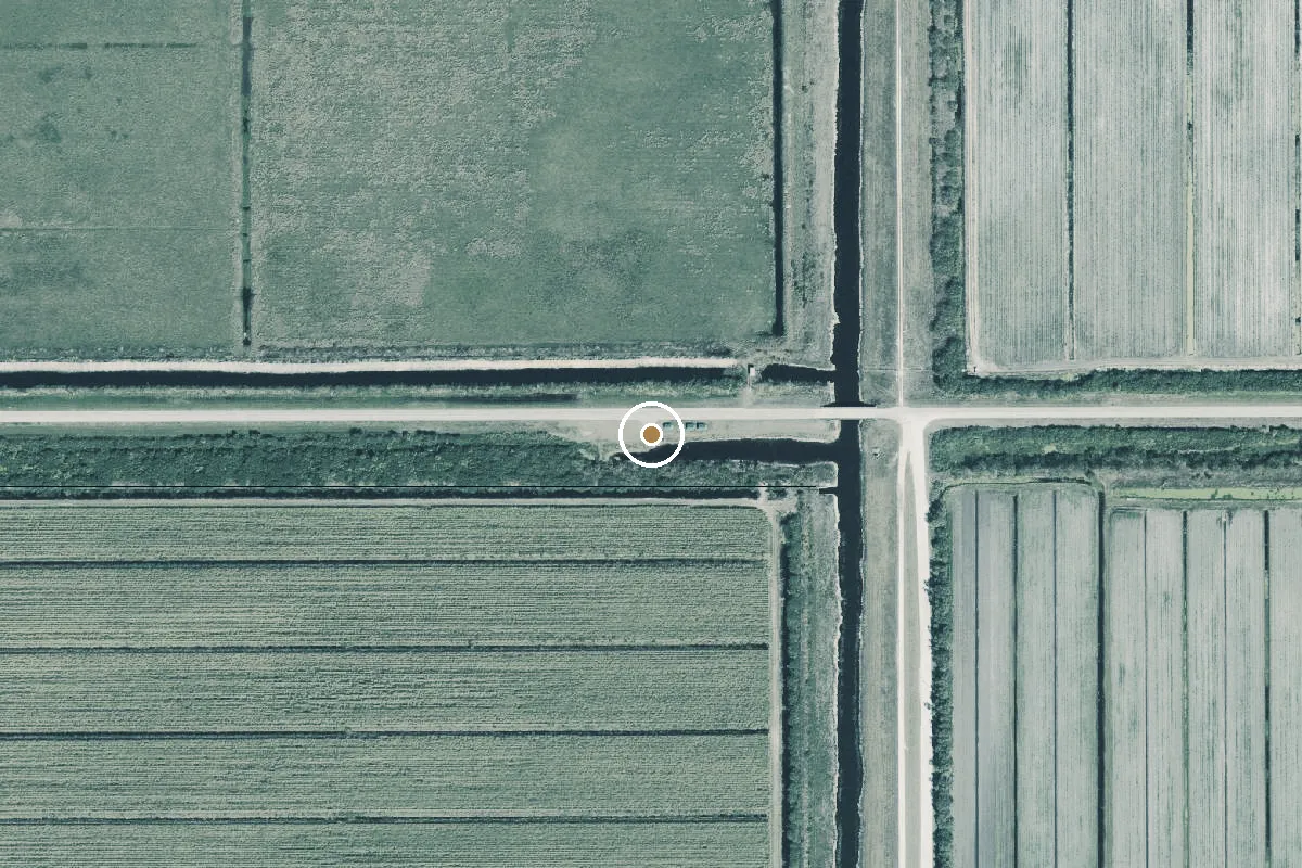 Aerial view of L-1 Canal Bridge Public Boat Ramp