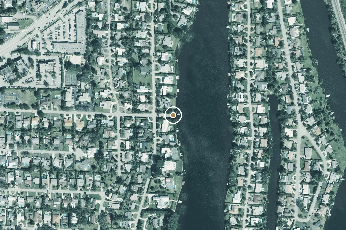 Aerial view of Lake Clarke Shores Boat Ramp Park - Paddlecraft Launch Dock