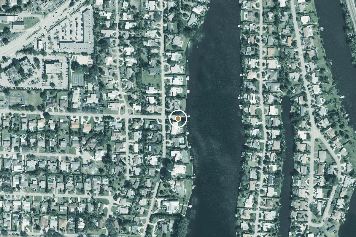 Aerial view of Lake Clarke Shores Boat Ramp Park - Town Permit Required