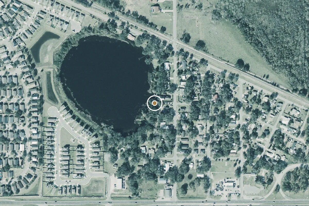 Aerial view of Lake Confusion Public Boat Ramp (Limited or No Parking)