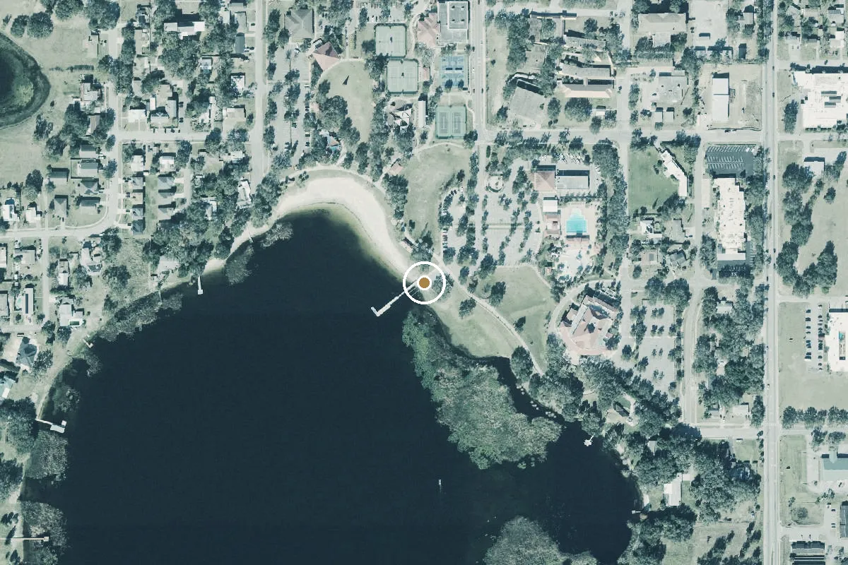 Aerial view of Lake Eva Public Boat Ramp