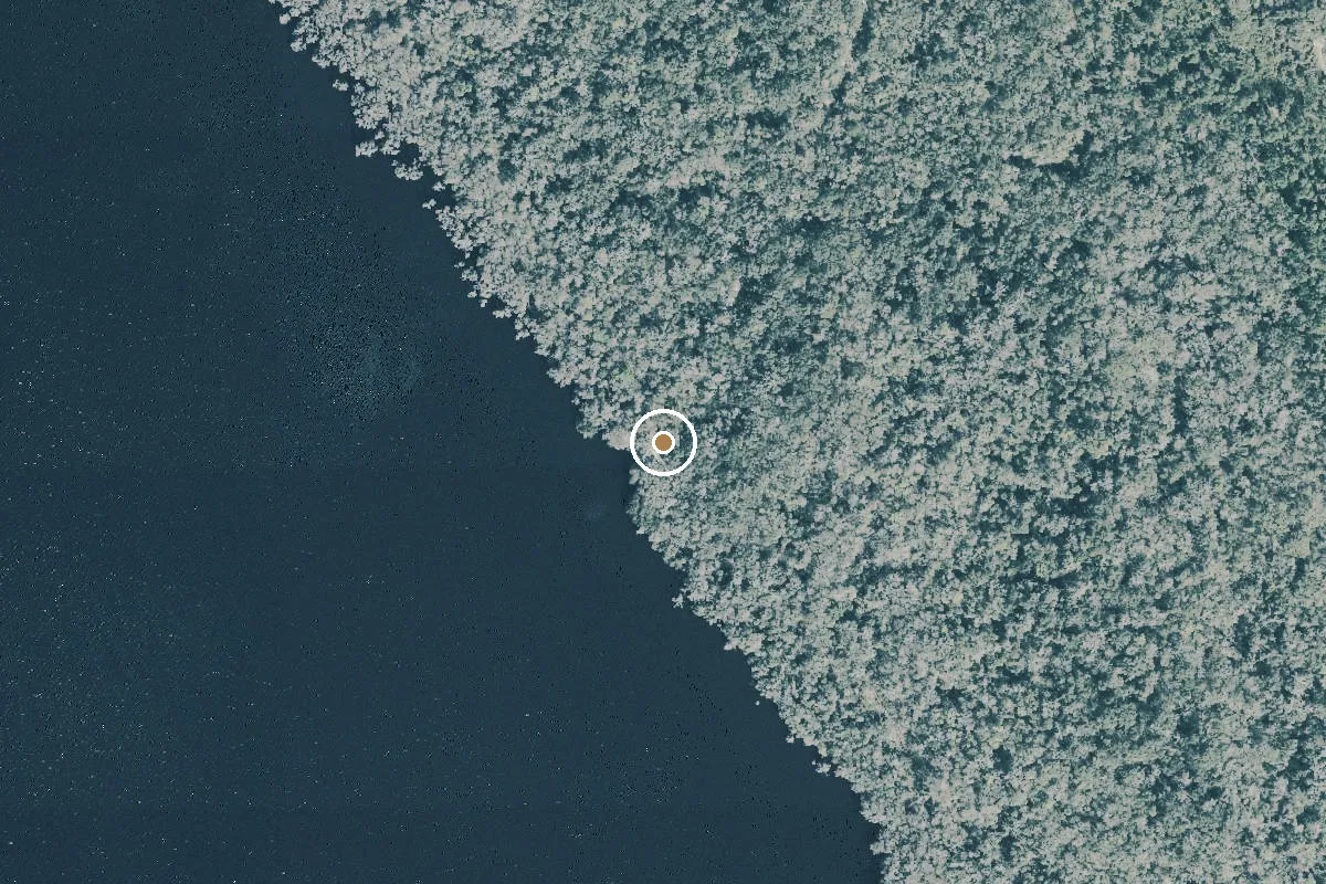 Aerial view of Lake George Conservation Area - Barrs Landing Canoe Launch