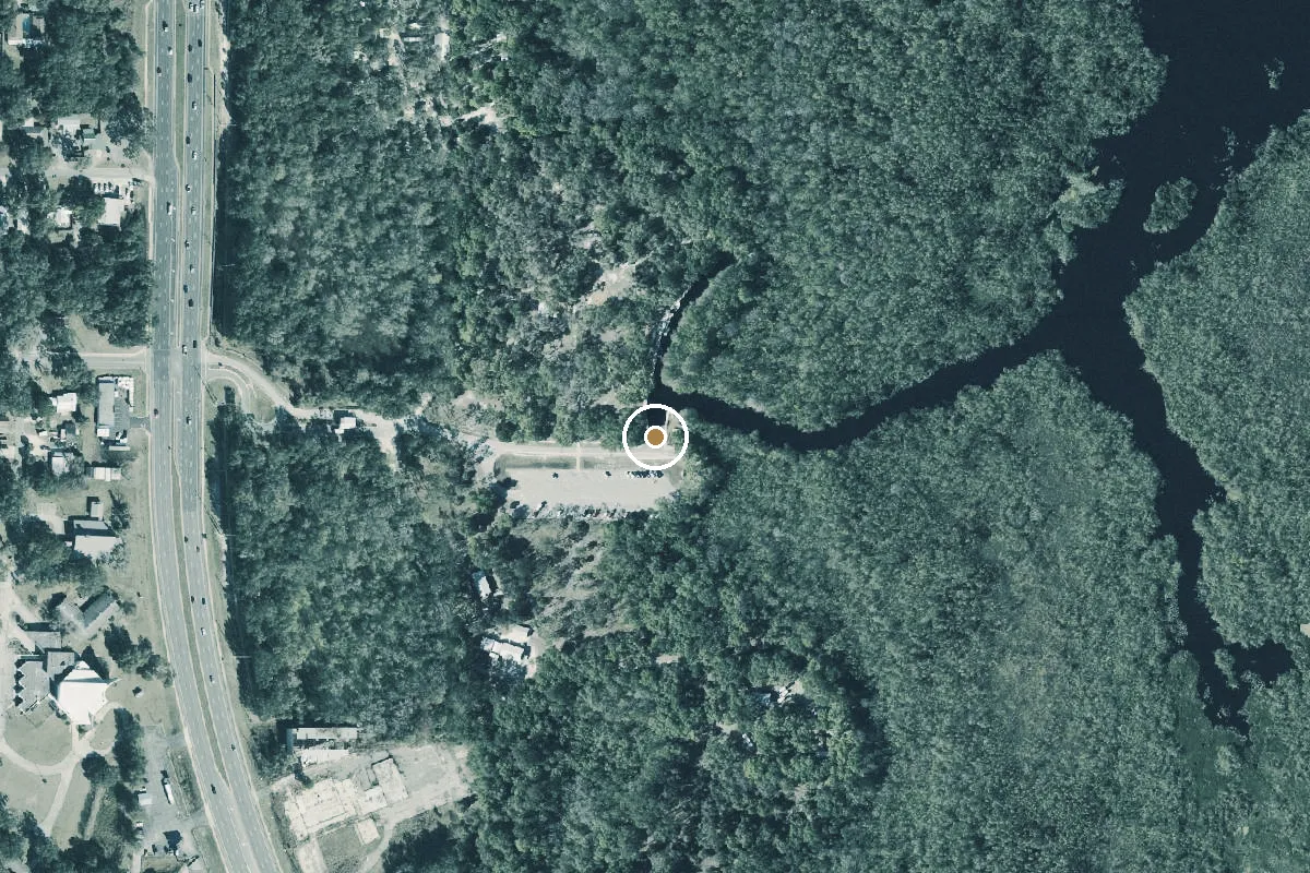 Aerial view of Lake Griffin State Park Boat Ramp