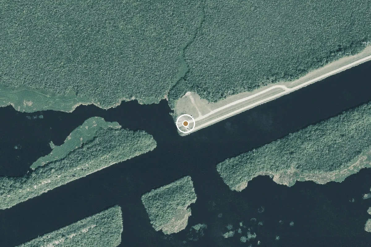 Aerial view of Lake Hicpochee North Shore Primitive Ramp