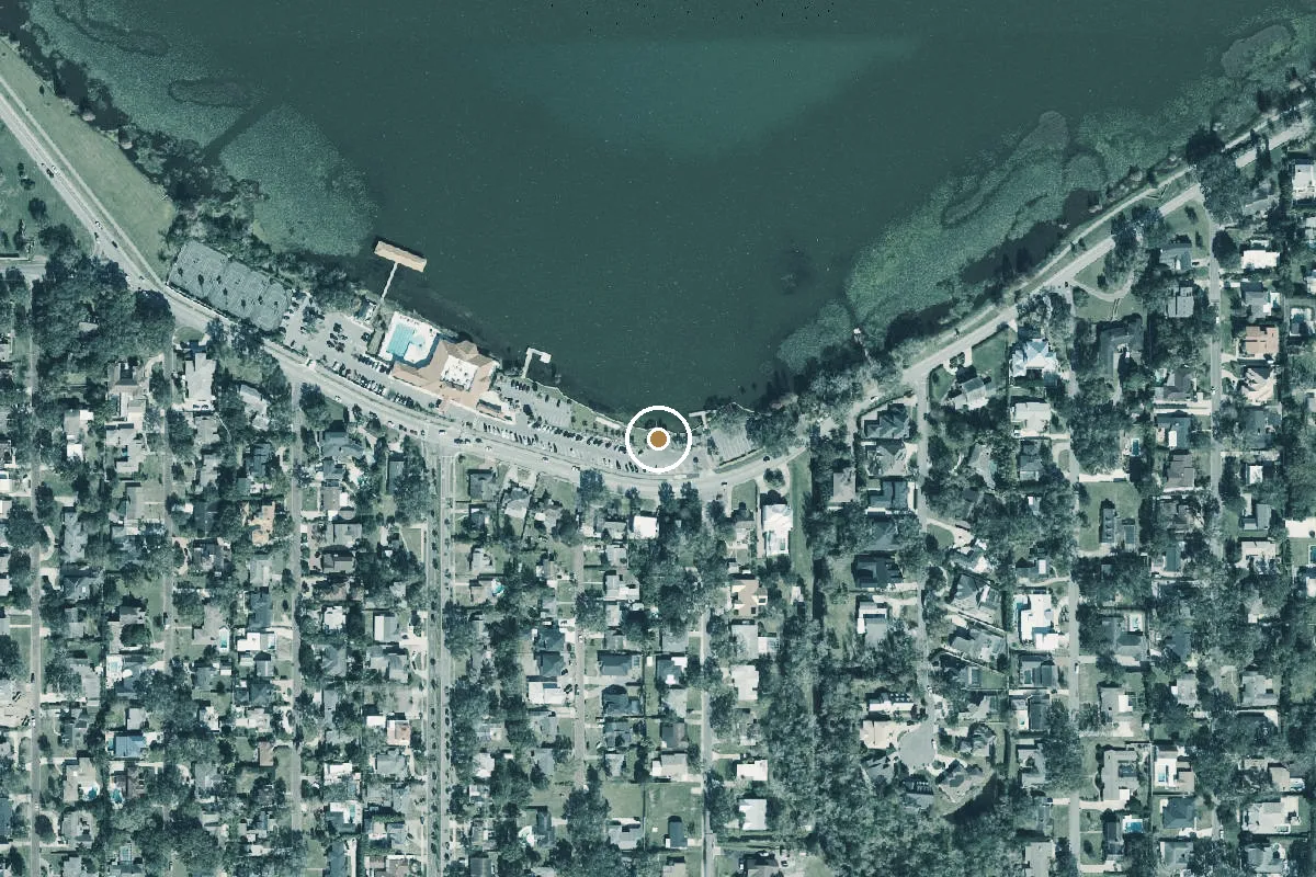Aerial view of Lake Hollingsworth Public Boat Ramp
