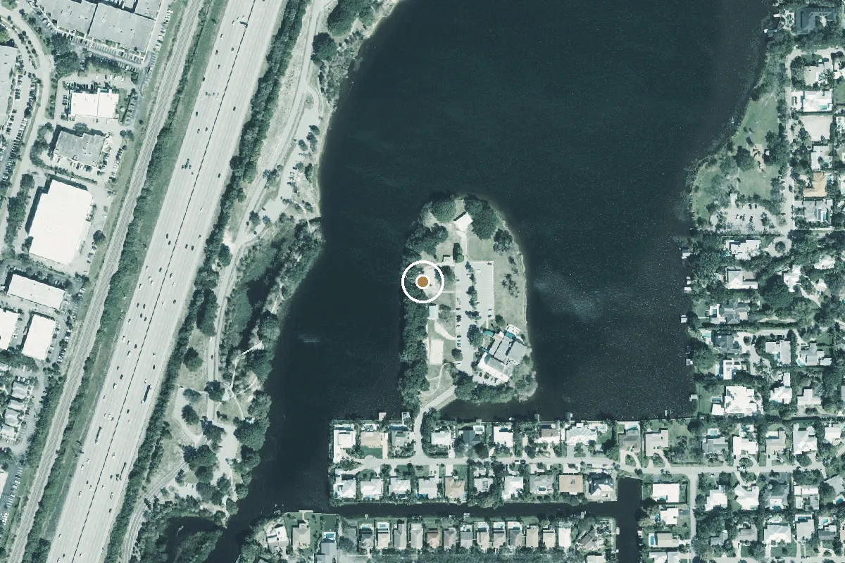 Aerial view of Lake Ida East Park Kayak Access
