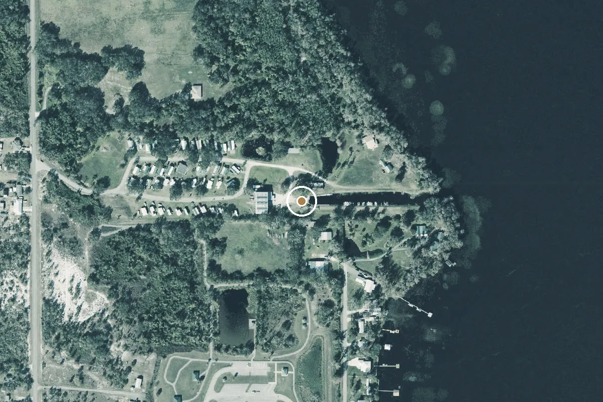 Aerial view of Lake Istokpoga Marina