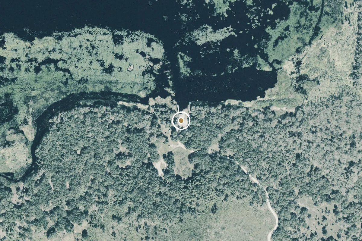 Aerial view of Lake Jackson - Three Lakes Wildlife Management Area Boat Ramp