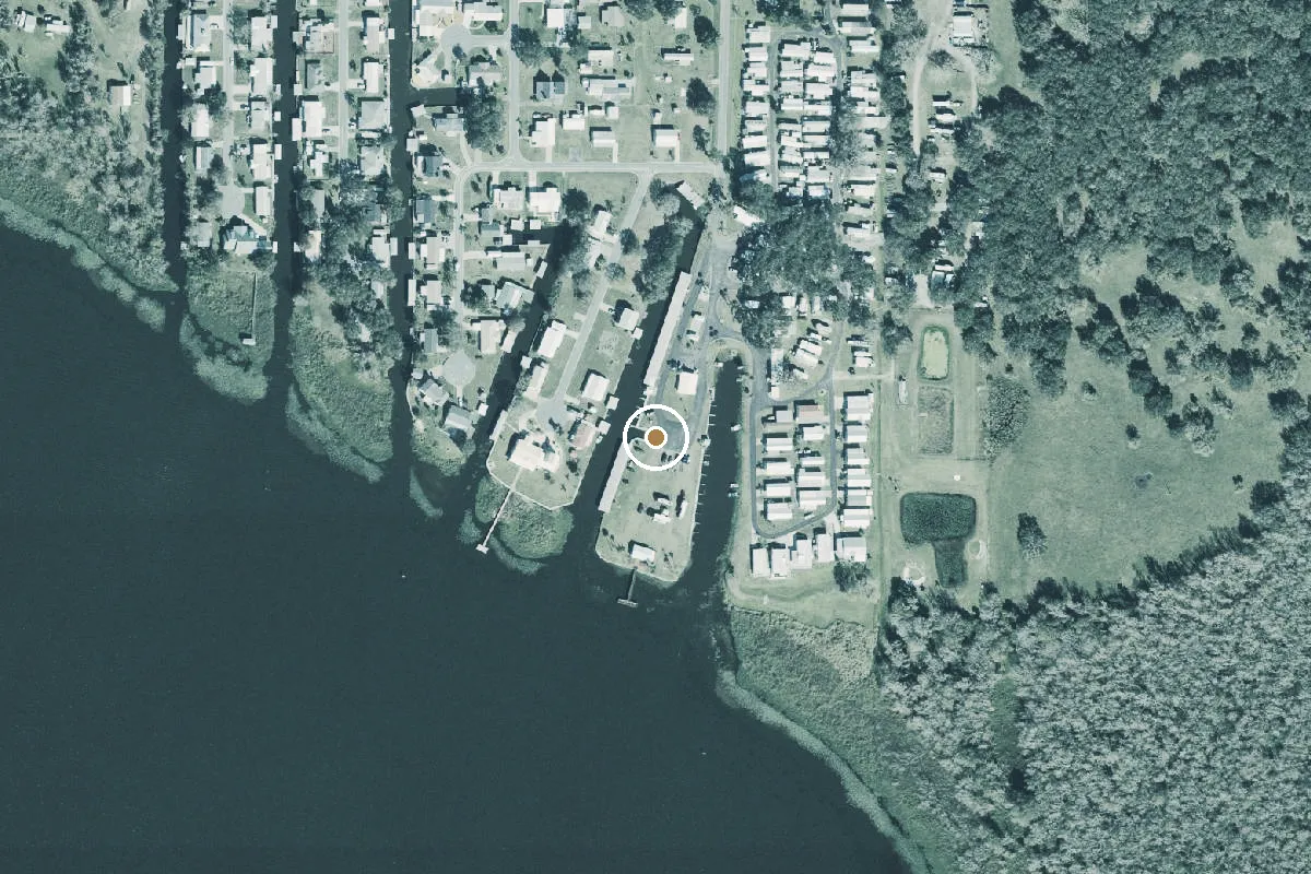Aerial view of Lake Marian Paradise RV, MH Park and Marina
