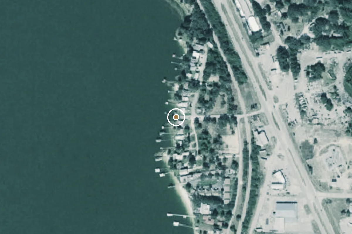 Aerial view of Lake Placid Public Boat Ramp - Harris Drive (No Parking)