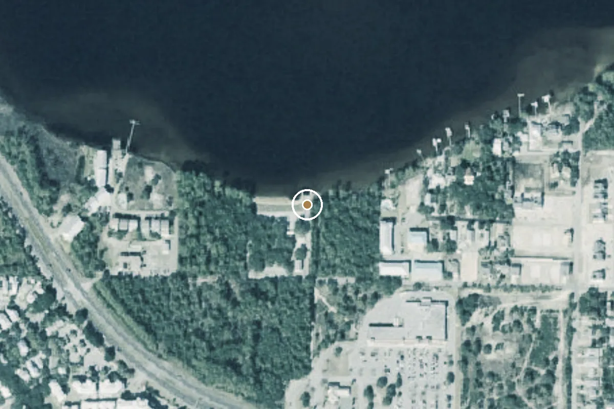 Aerial view of Lake Powell Public Boat Ramp