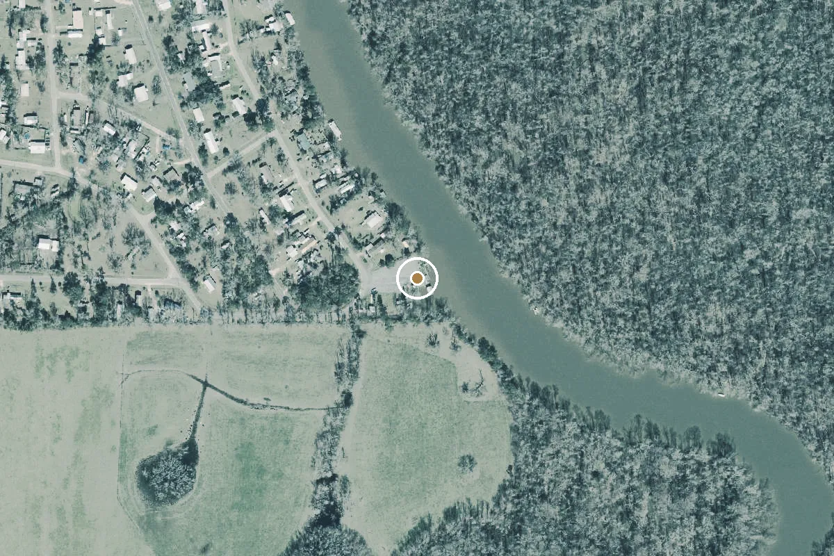 Aerial view of Land's Landing Park Public Boat Ramp