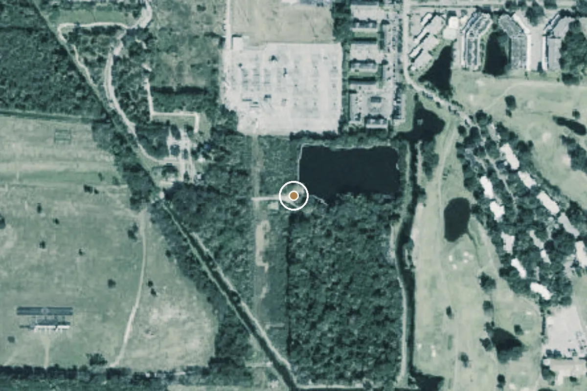 Aerial view of Largo Central Park Nature Preserve Canoe Launch (No Fishing)