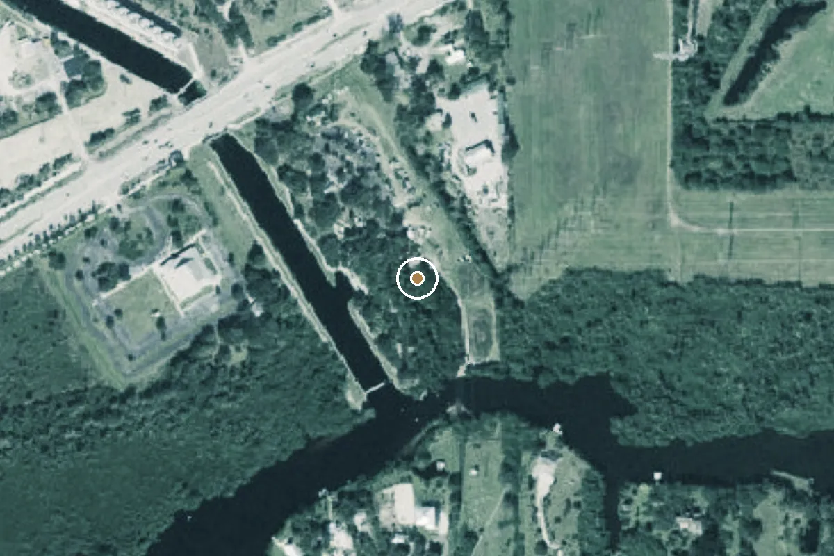 Aerial view of Lee County Manatee Park Kayak Launch