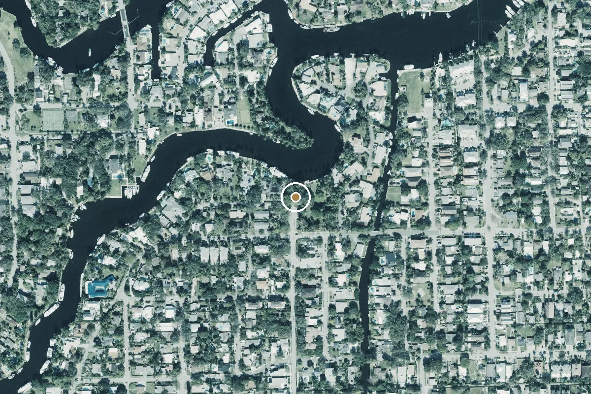Aerial view of Lewis Landing Park Kayak Dock
