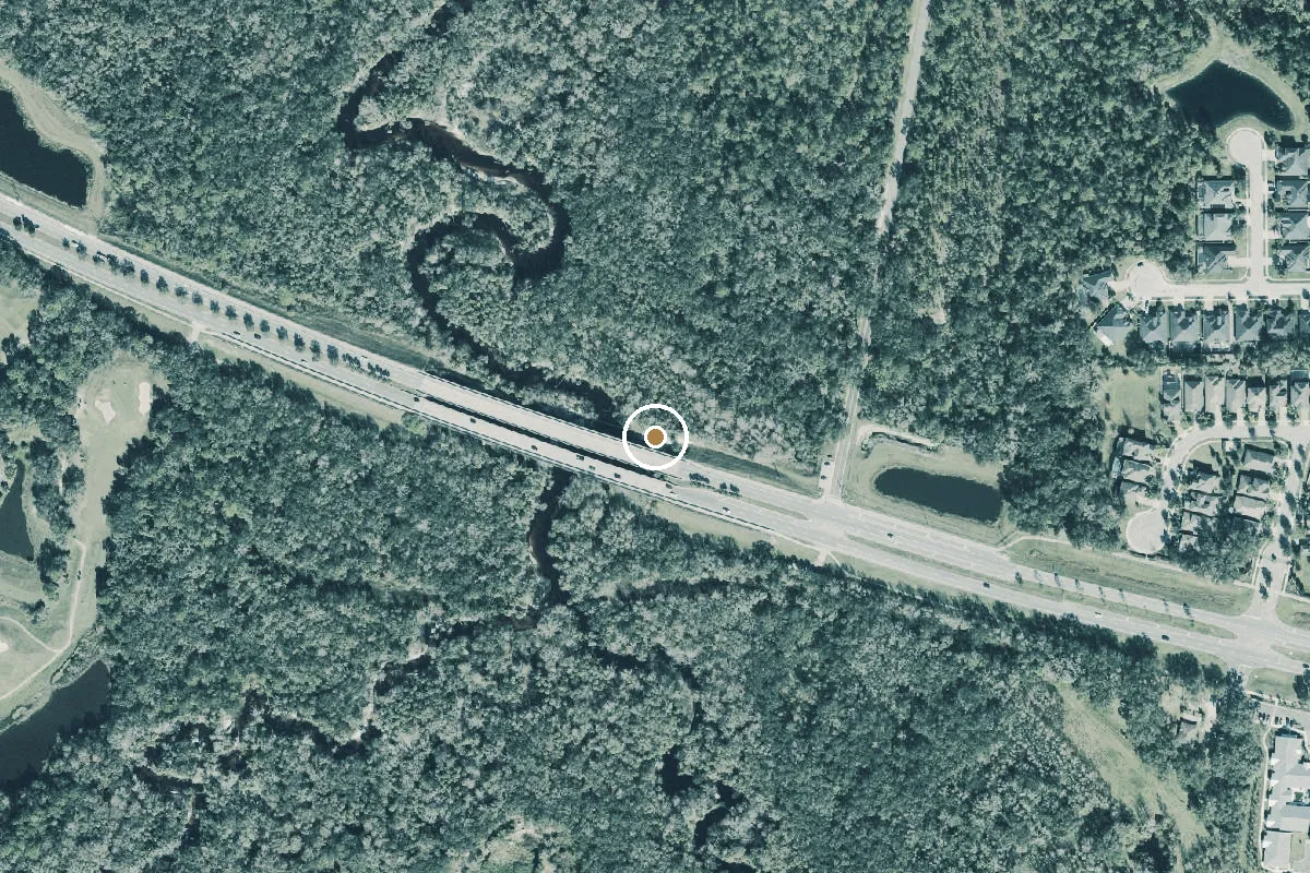 Aerial view of Little Big Econ - County Road 419 Canoe Launch