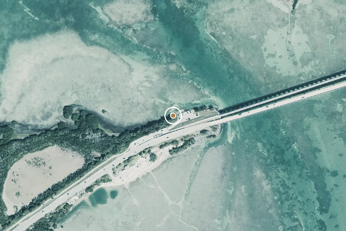 Aerial view of Little Duck Key Wayside Park Public Boat Ramp