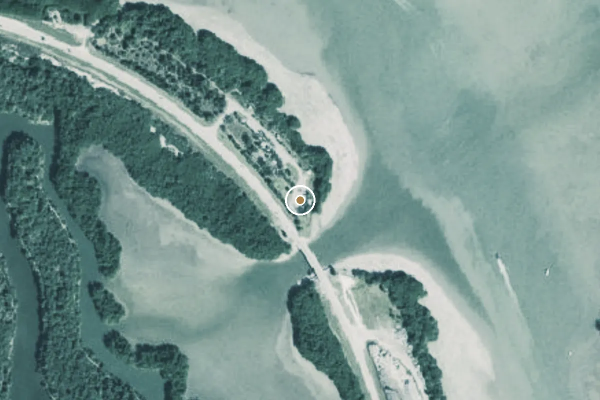 Aerial view of Lovers Key State Park - Little Carlos Pass Kayak Access