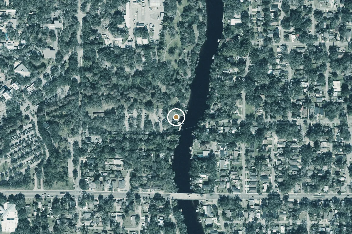 Aerial view of Lowry Park Public Boat Ramp