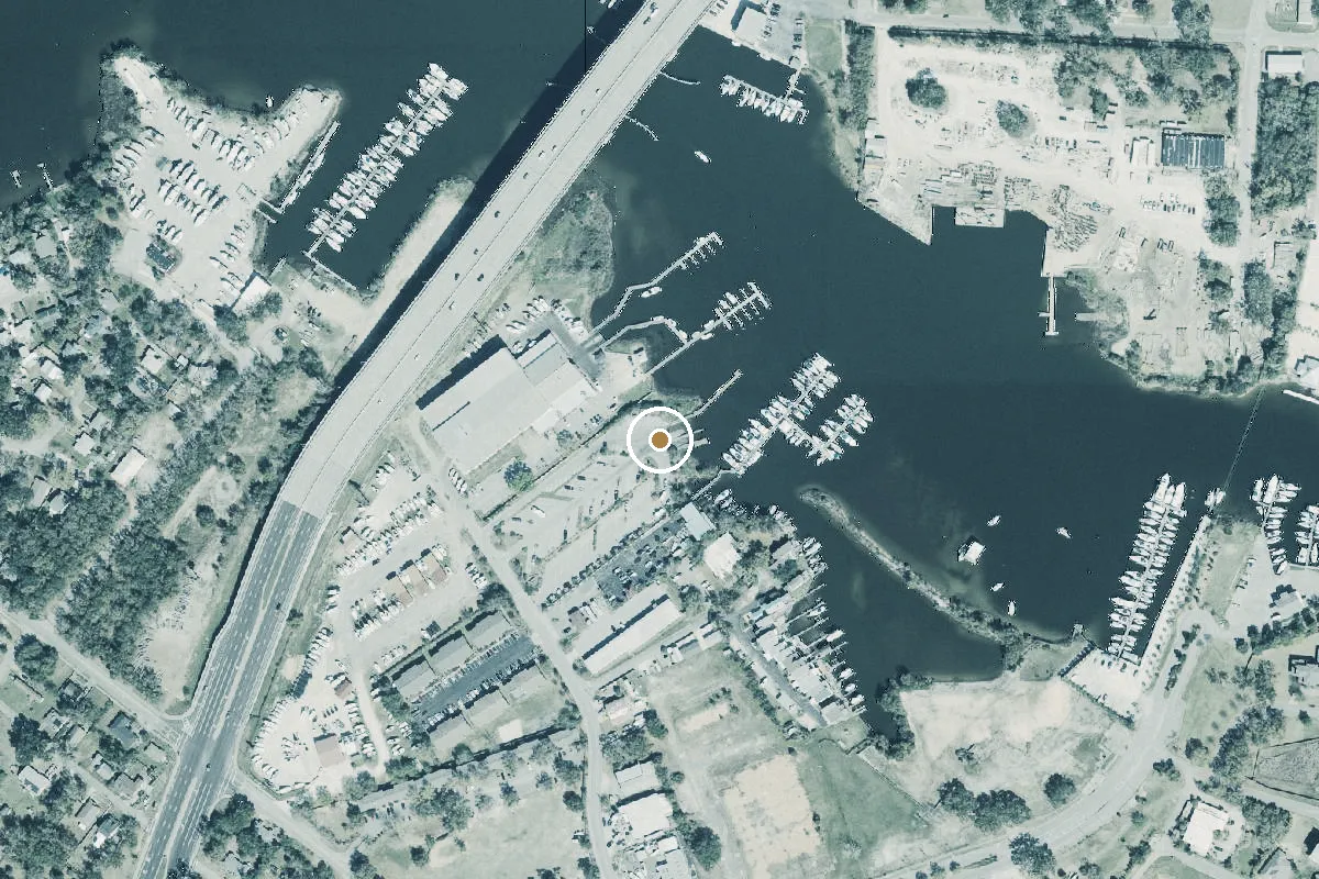 Aerial view of Mahogany Mill Public Boat Ramp