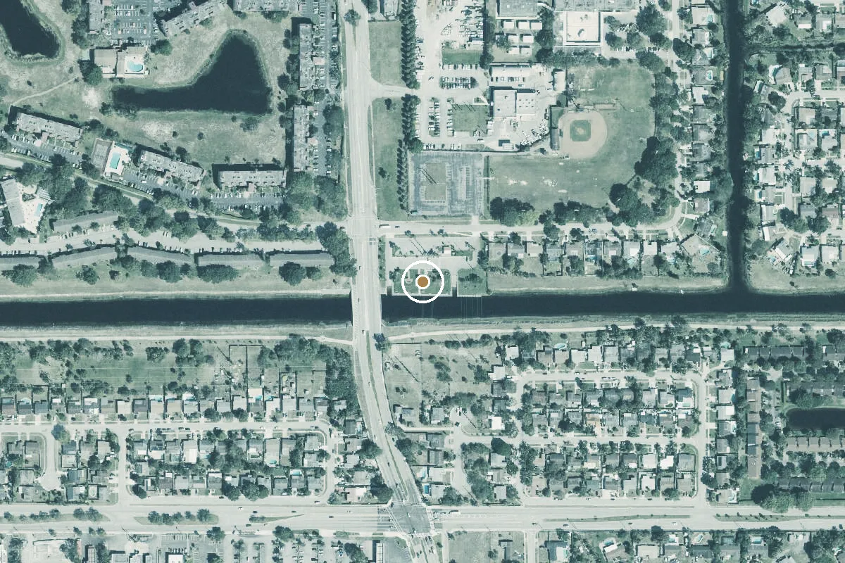 Aerial view of Margate Marina at Veterans Memorial Park
