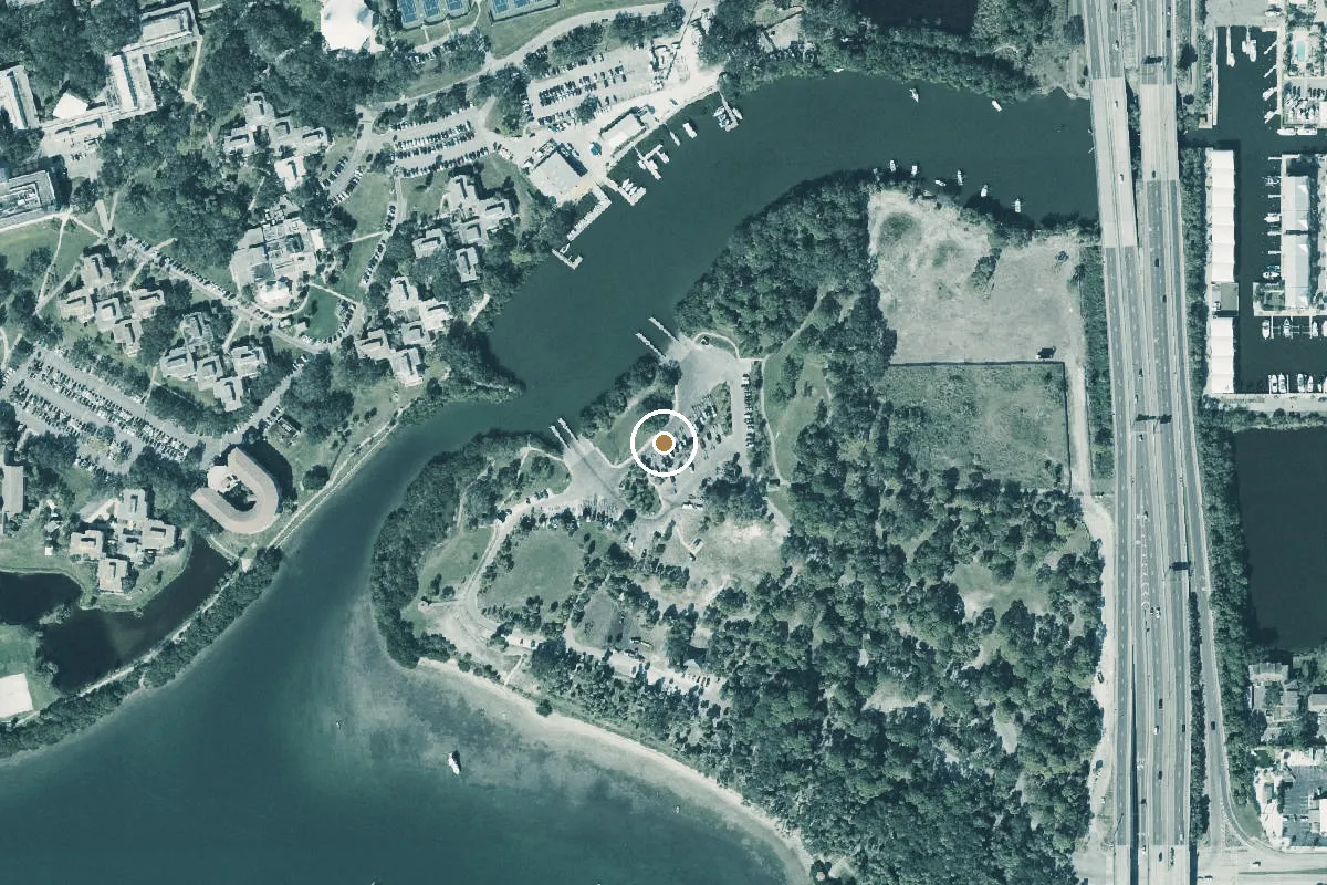 Aerial view of Maximo Park and Boat Ramp