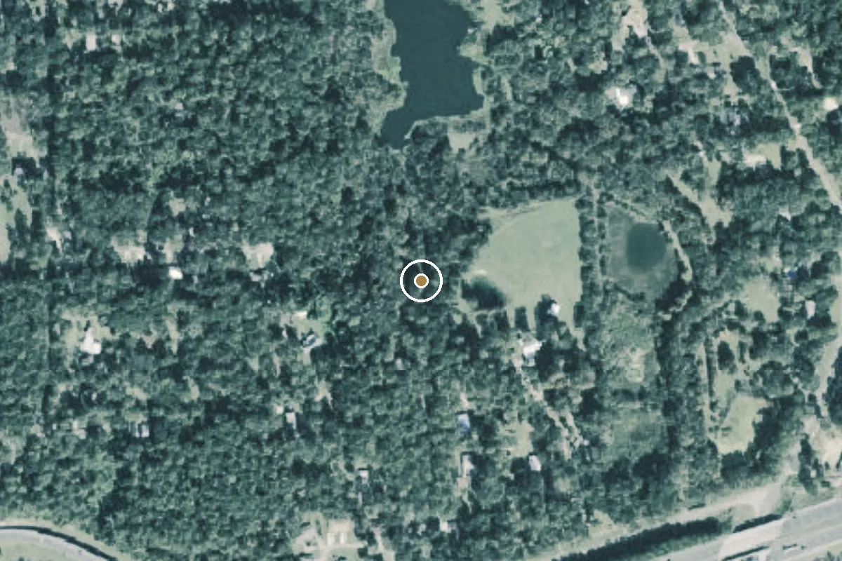 Aerial view of Meginnis Arm Canoe Landing