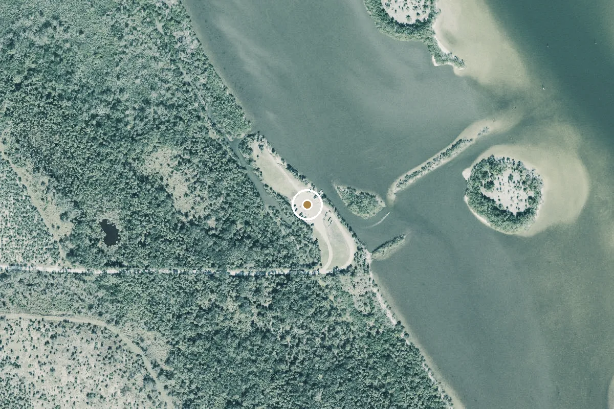 Aerial view of Merritt Island National Wildlife Refuge - Beacon 42 Boat Ramp